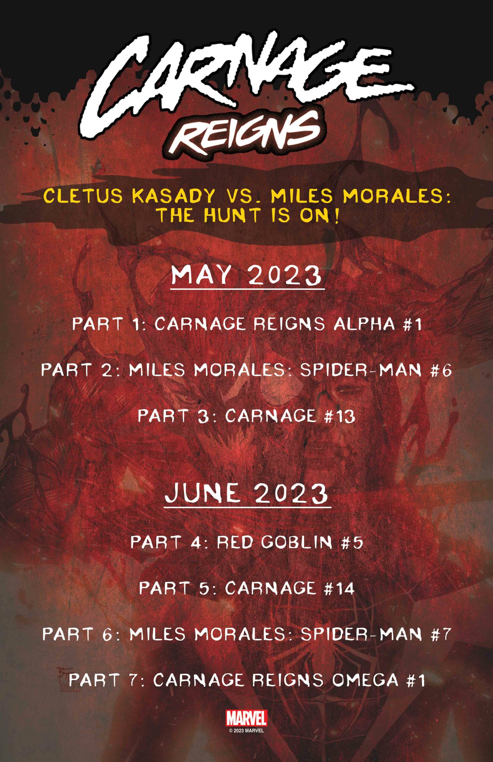 Carnage Reigns Checklist Comicon