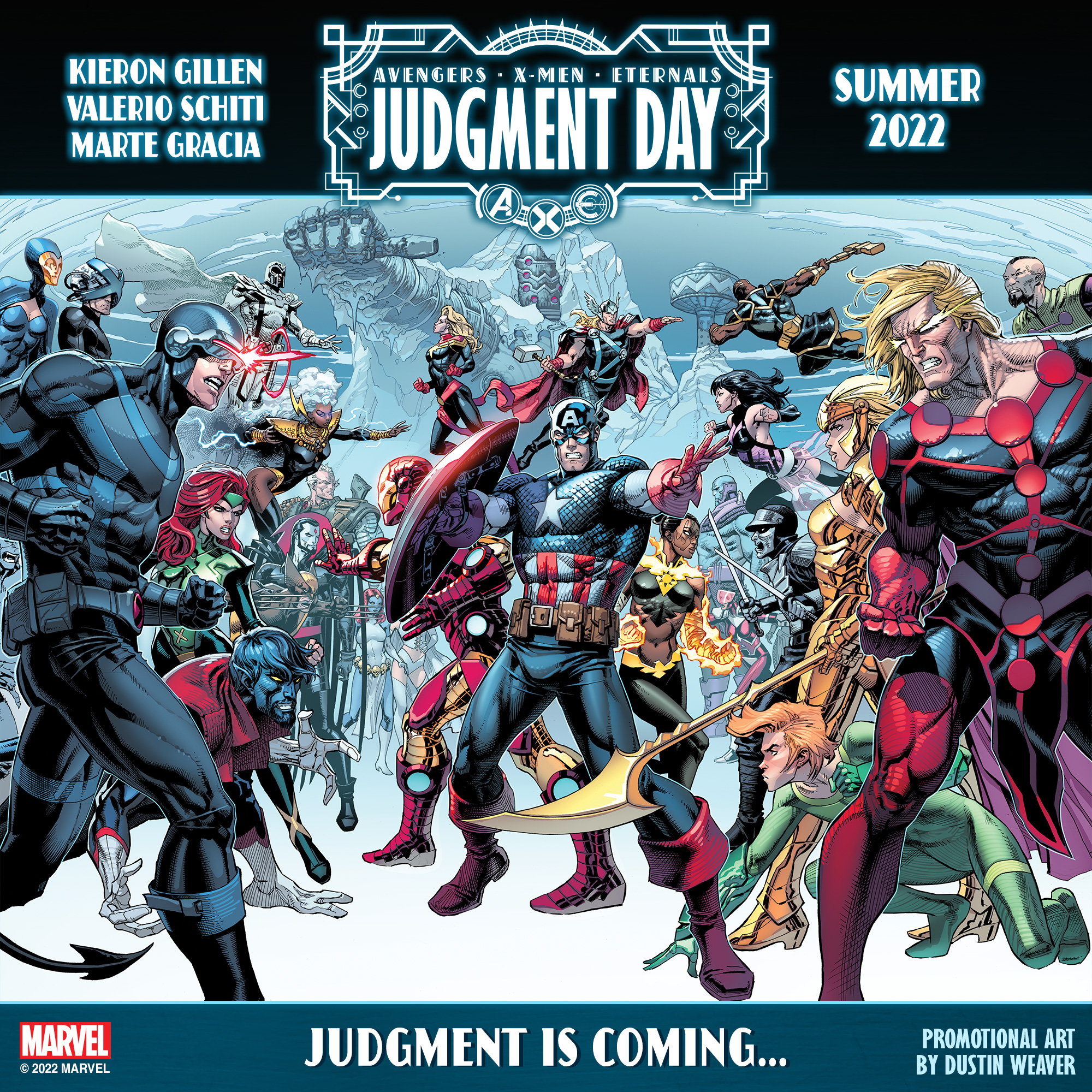 The Avengers X Men And Eternals Face Judgment Day In July Comicon