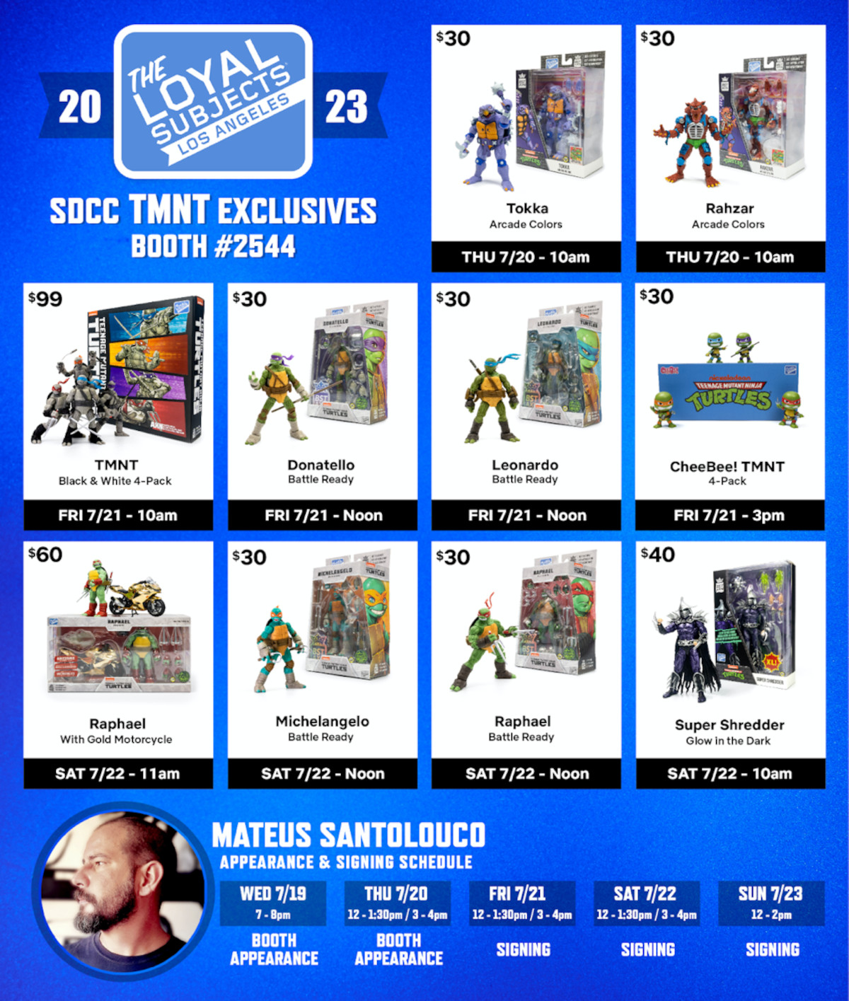 SDCC 2023 The Loyal Subjects Signings And TMNT Exclusives COMICON