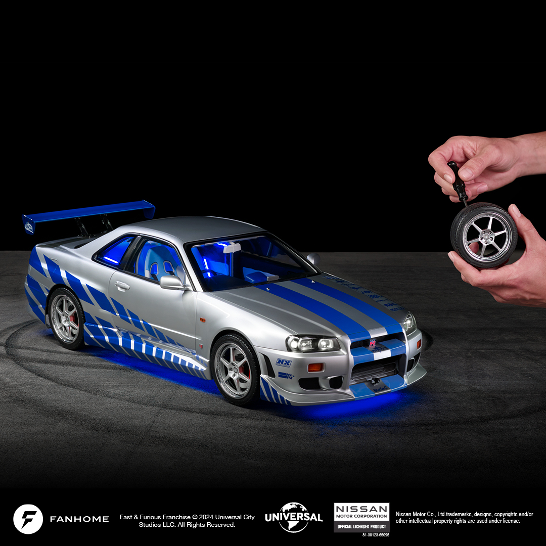 2 Fast 2 Furious Nissan Skyline GT-R R34 movie plate (Florida T4U 842)